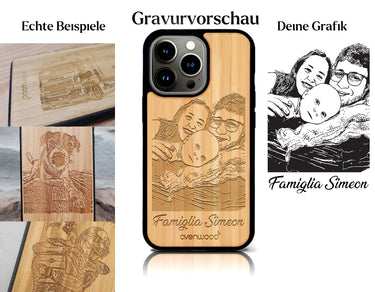 INDIVIDUELL iPhone 15 Pro Bambus-Kunststoff